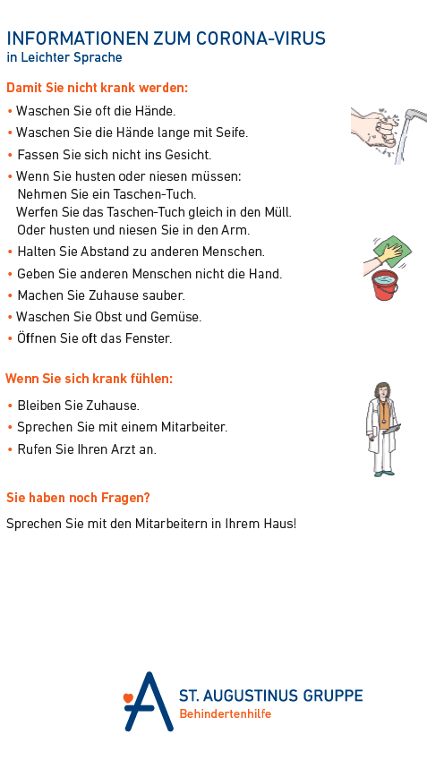 Informationen zu Corona in leichter Sprache.